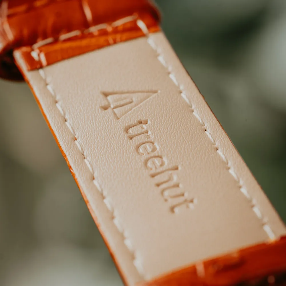 22mm Cognac Crocodile Band