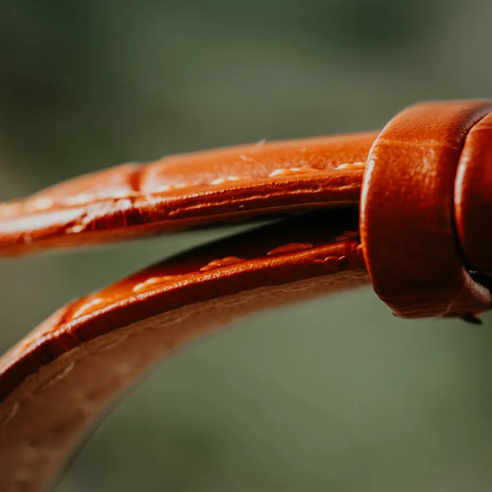 22mm Cognac Crocodile Band