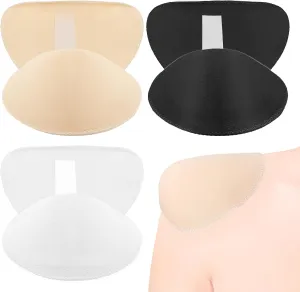 3 Pairs Shoulder Pads Thickness 1.5cm Thickness Set-in Shoulder Pads Breathable Sponge Pads Shoulder Enhancer Foam Pads Sewing Supplies for Women Men Sloping High Low Shoulders Blazer Suit T-Shirt