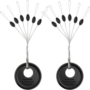 600 Pk Fishing Rubber Bobber Peg Sinker Stopper Black Oval Bead Eagle Claw Texas Rig Weight Floats Stops Durability Flipping Terminal Tackle Accessories for Saltwater Freshwater 3 Size