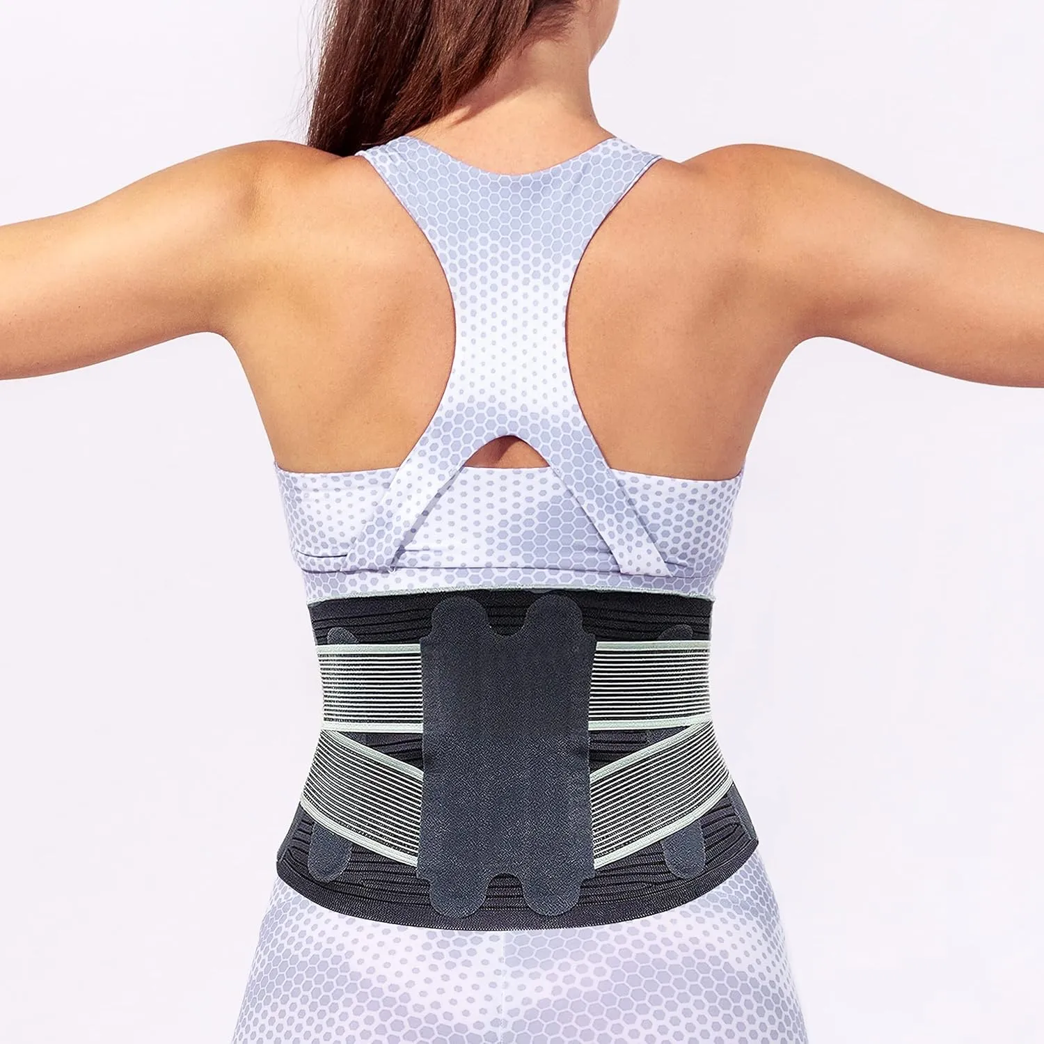 AllyFlex Sports - Lumbar Support Belt for Women for Back Pain, Slim-Fit Back Brace for Men, Breathable Compression Back Support Brace, 41.5 inches, Medium/Large