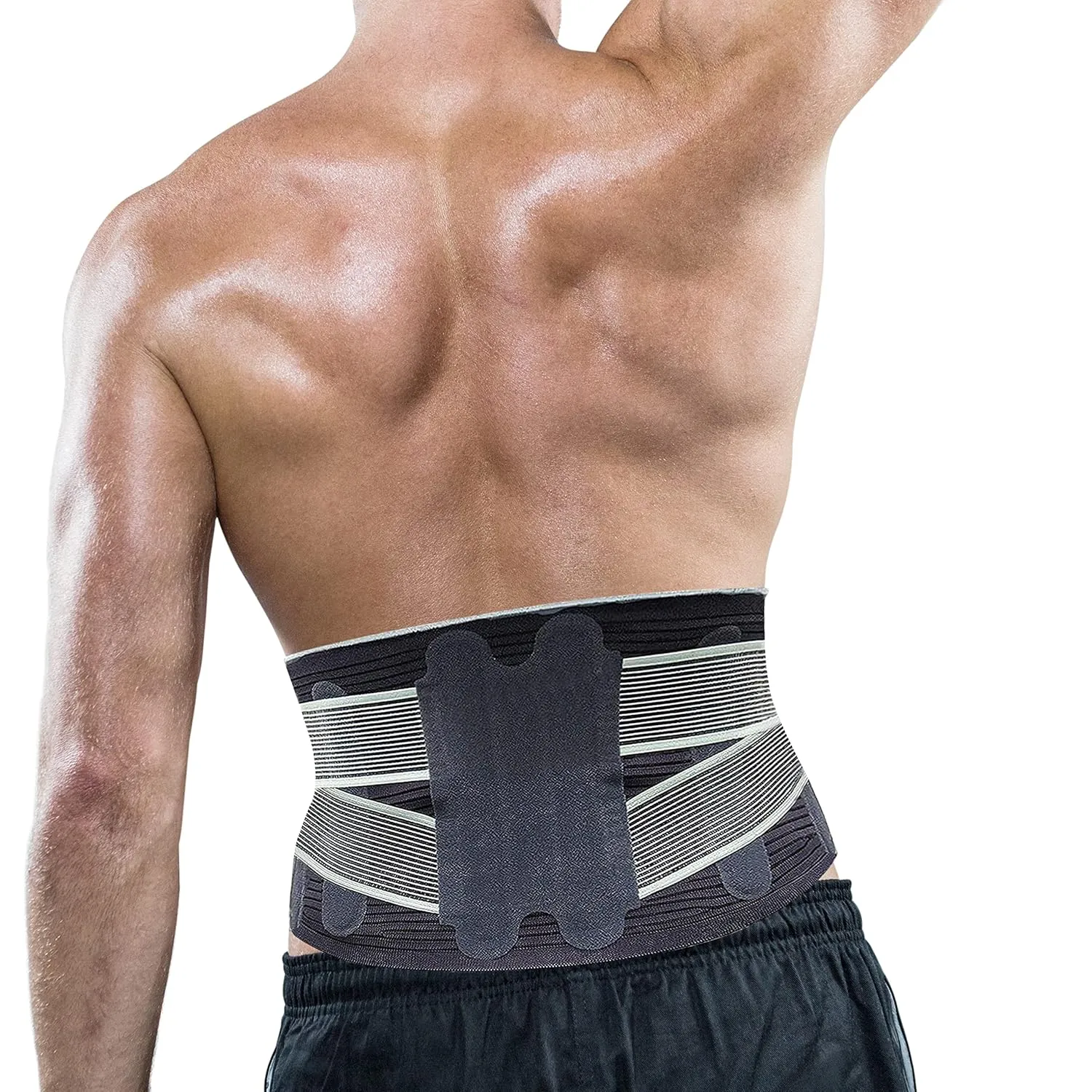 AllyFlex Sports - Lumbar Support Belt for Women for Back Pain, Slim-Fit Back Brace for Men, Breathable Compression Back Support Brace, 41.5 inches, Medium/Large