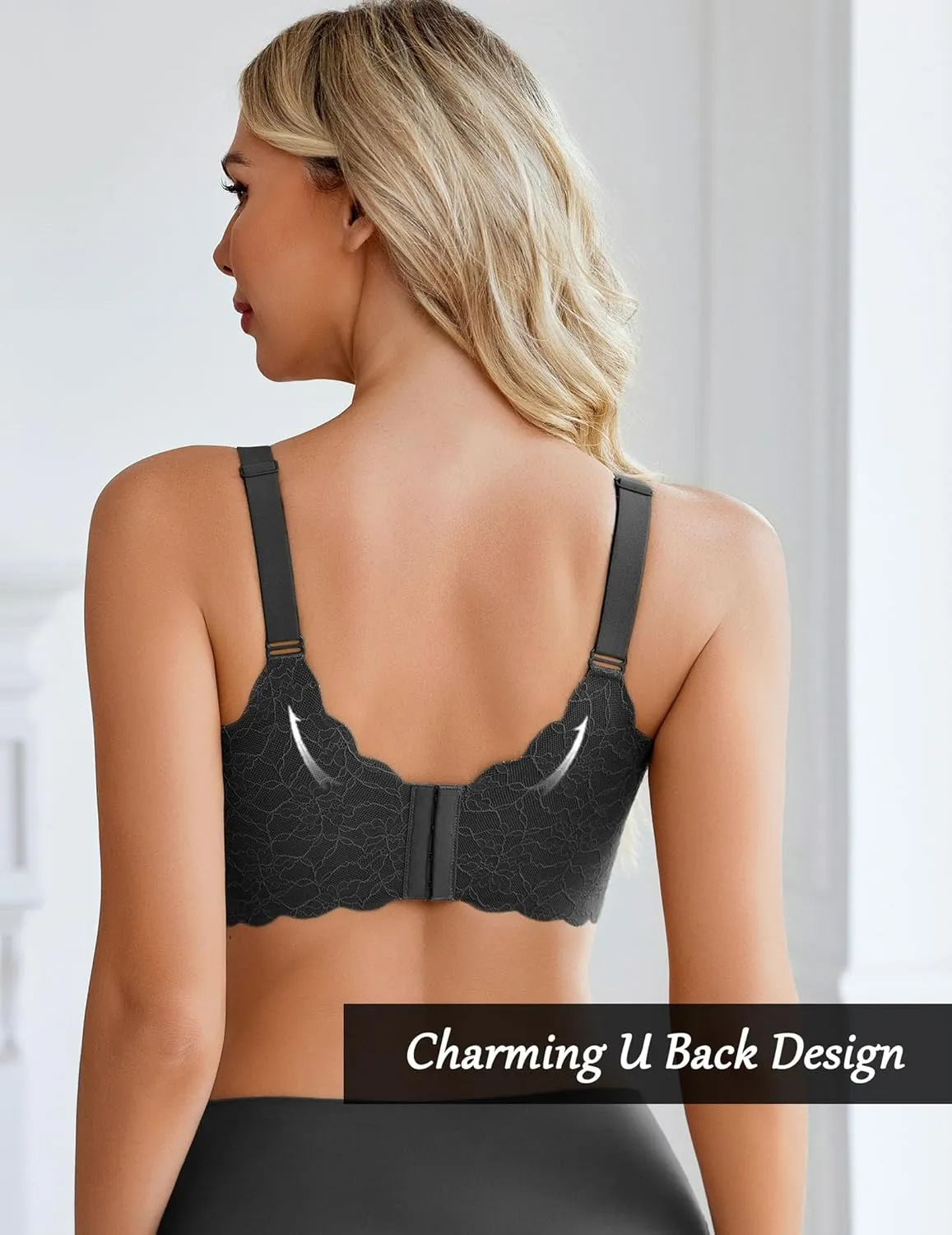 Avidlove Women's Seamless Bras Wireless Bra Full Coverage Lace Tshirt Everyday Bra S-3XL