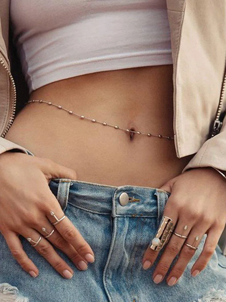 Beaded Detail Waist Chain