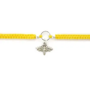 Bee Bracelet - Honey Bee Macrame Charm Bracelet. Friendship Bracelet. Stacking Bracelet. Choice of Colours.