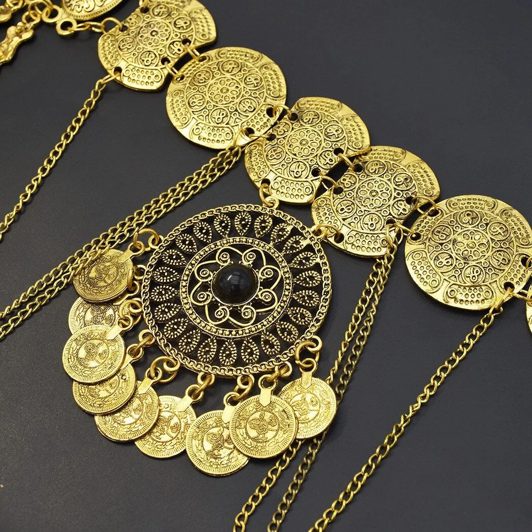 Belly Dance Belt | Belly Dancing Chain | Gold Coin Belly Chain | Arab Style Belly Chain | Tassel Coin Belly Chain | Body Waist Chain Jewelry