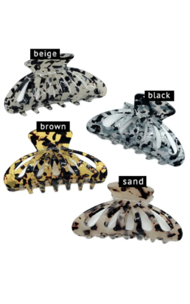BHL210201 Open Shell Shape Single Acrylic Hair Claw
