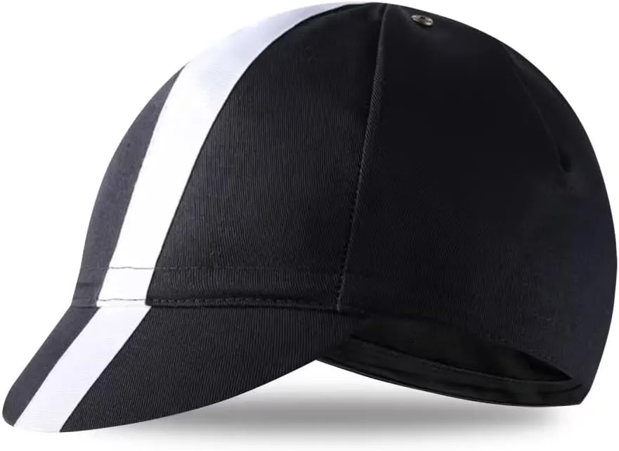 Black Cycling Cap - Cotton Cycling Hat-Under Helmet - Cycling Helmet Liner Breathable&Sweat Uptake One Size