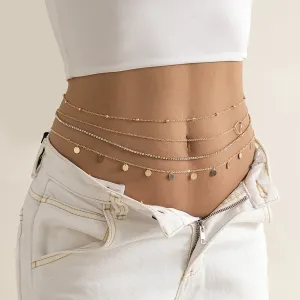BOHO VINTAGE MULTILAYER CRYSTAL SHINY WAIST CHAIN