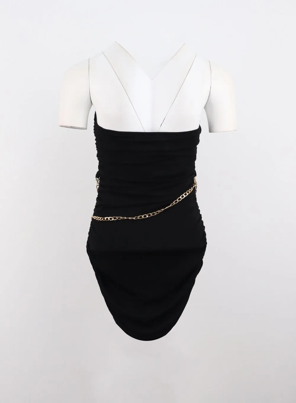 Chain Strapless Mini Dress IO310