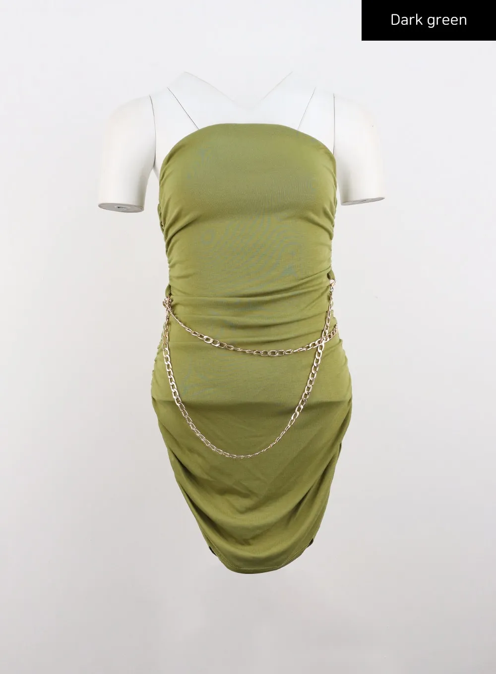 Chain Strapless Mini Dress IO310