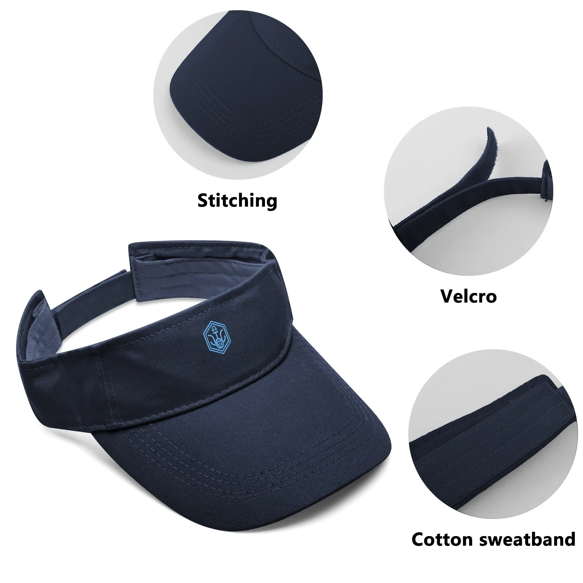 Embroidered Sun Visor Caps