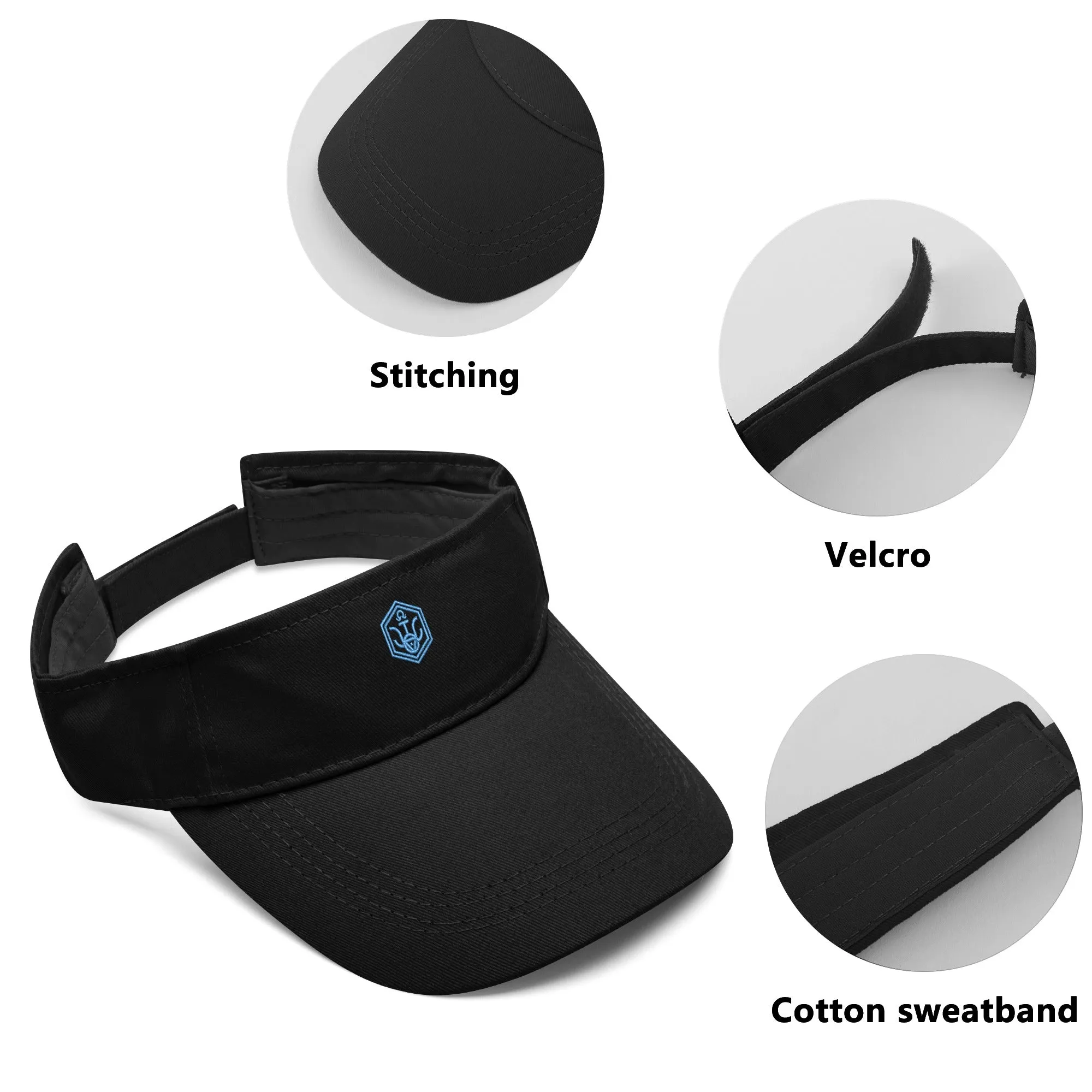 Embroidered Sun Visor Caps