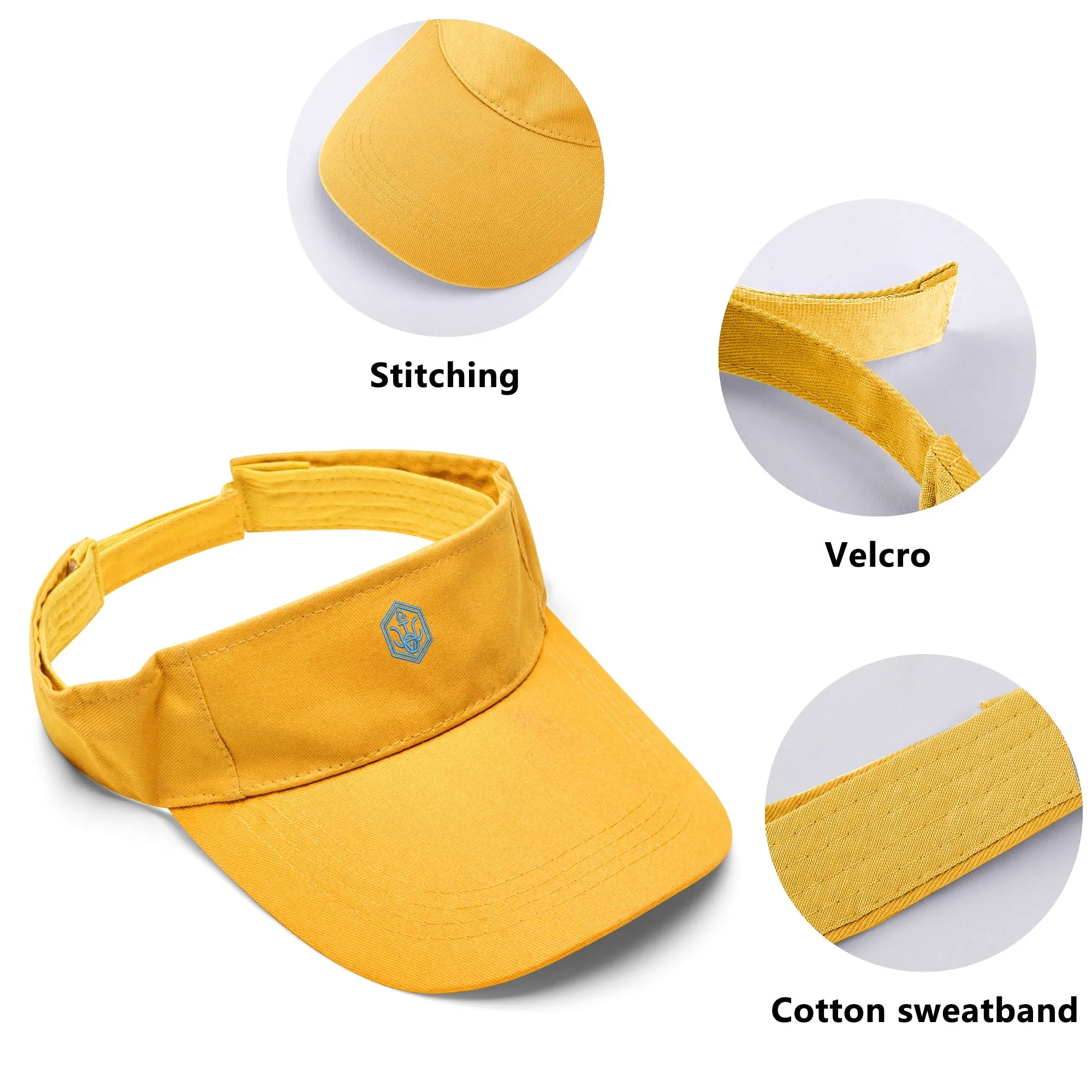 Embroidered Sun Visor Caps