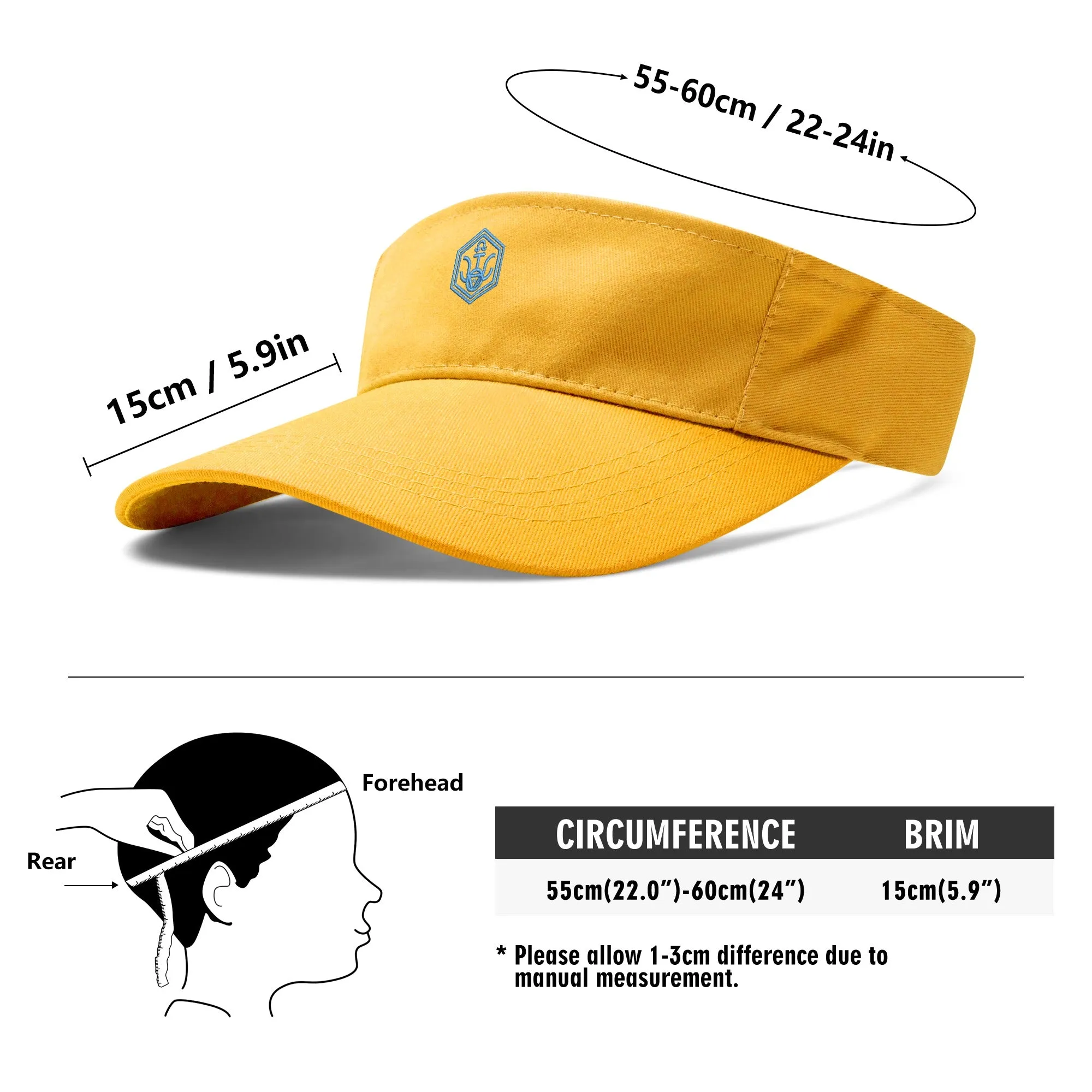 Embroidered Sun Visor Caps