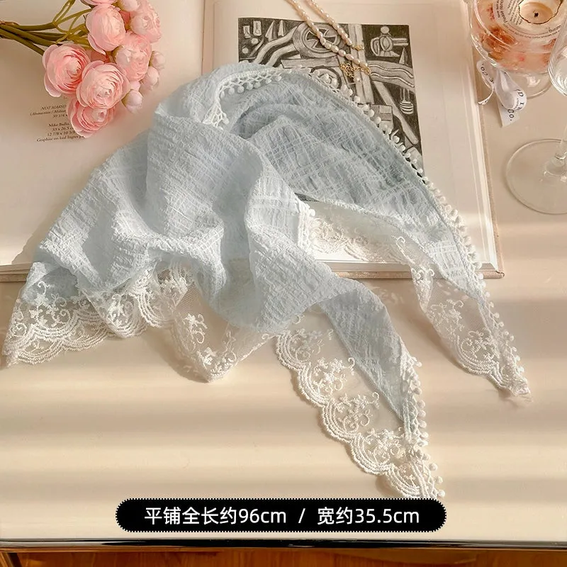 French DIY Handmade Knitted Bandana Hair Tie Headband