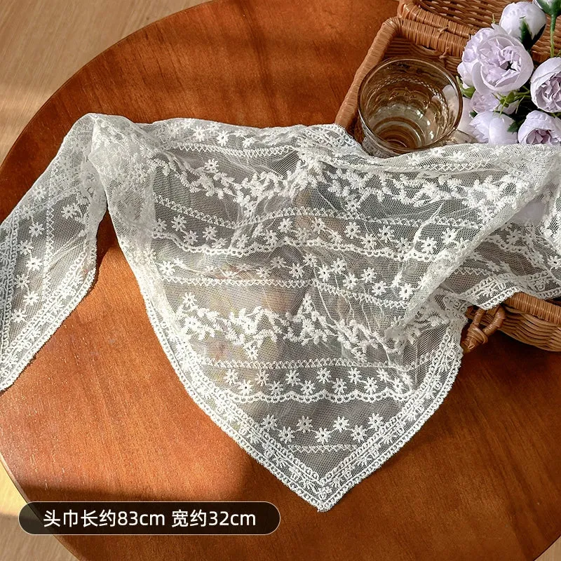 French DIY Handmade Knitted Bandana Hair Tie Headband