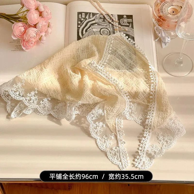 French DIY Handmade Knitted Bandana Hair Tie Headband