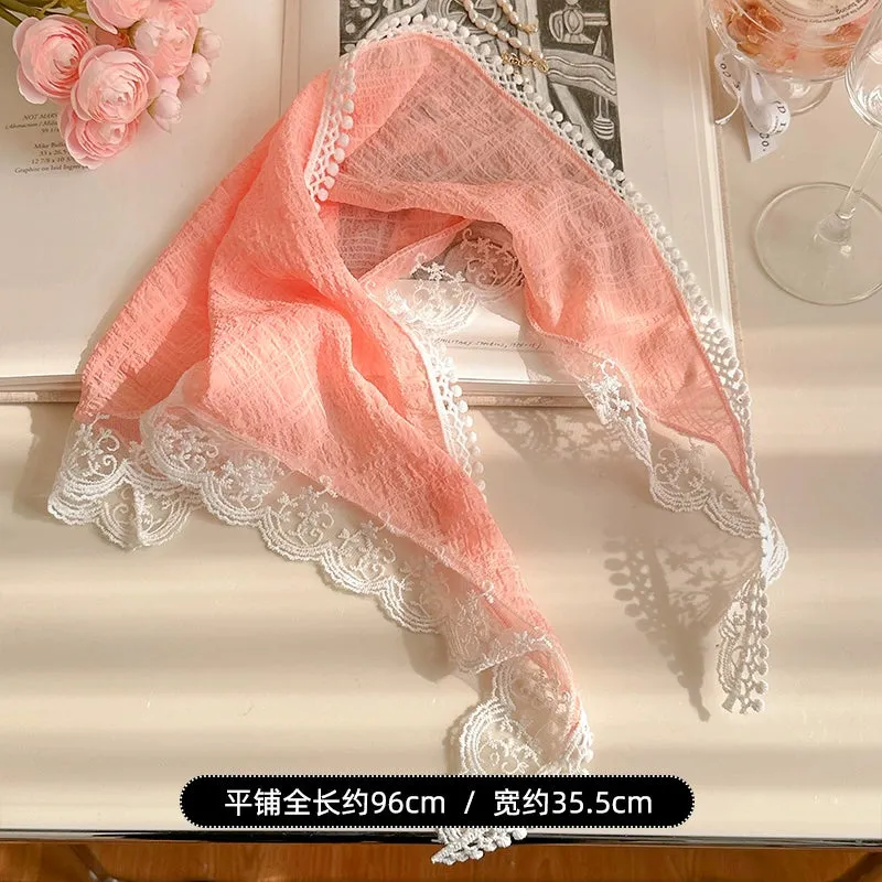 French DIY Handmade Knitted Bandana Hair Tie Headband