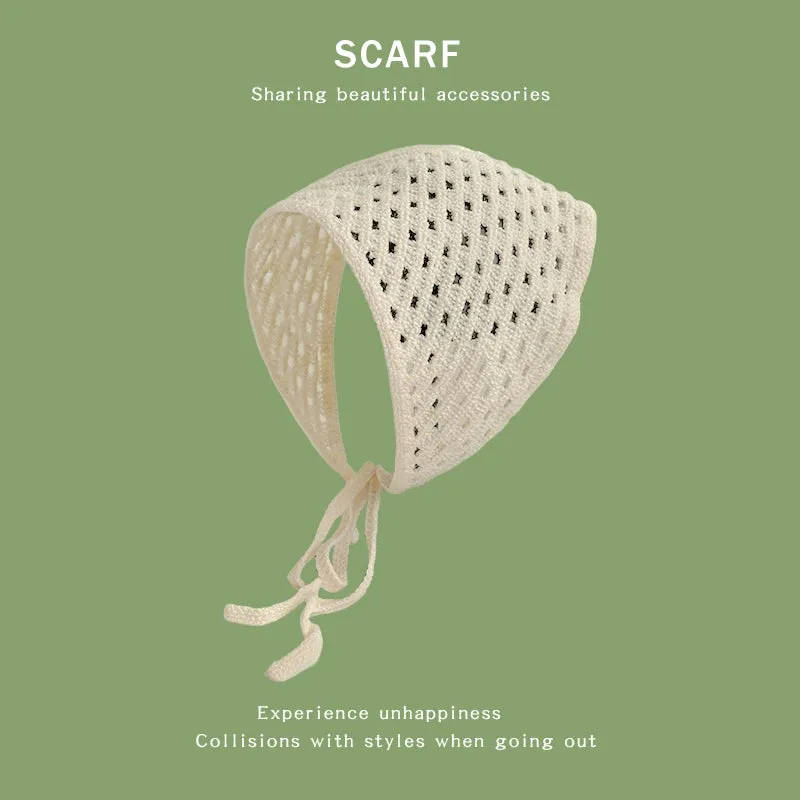 French DIY Handmade Knitted Bandana Hair Tie Headband