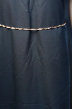 Glamour Fusion: Gold Chain Hip Belt with Rose Gold Stones at JCSFashions