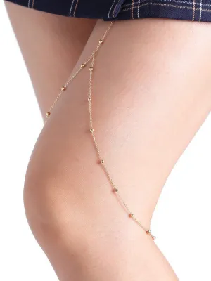 Gold Beaded Detail Thigh Chain