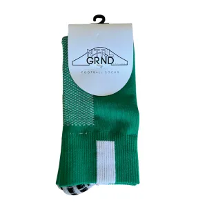 GREEN NTRL GRND FOOTBALL GRIP SOCKS