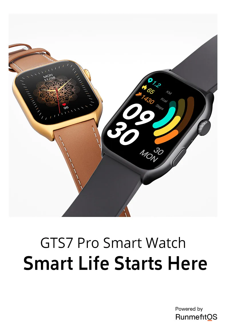 GTS7-Pro Women’s & Men’s Smartwatch for Android & IOS - Health & Fitness (ROSE-GOLD)
