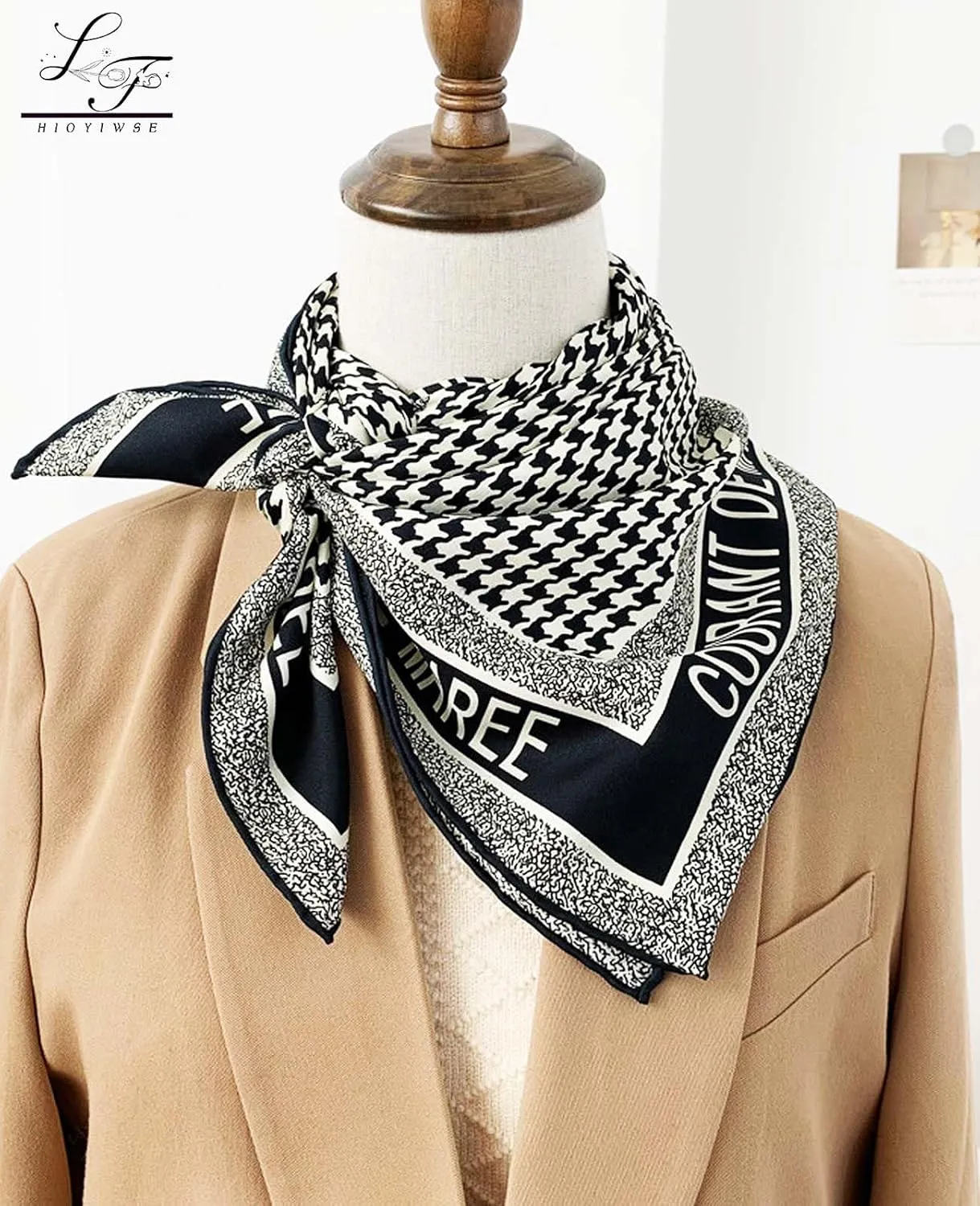Head Scarf For Women Hair Bandana 35" Large Square Satin Wrap Sleeping Neck Silk Satin Hair Scarves Lightweight