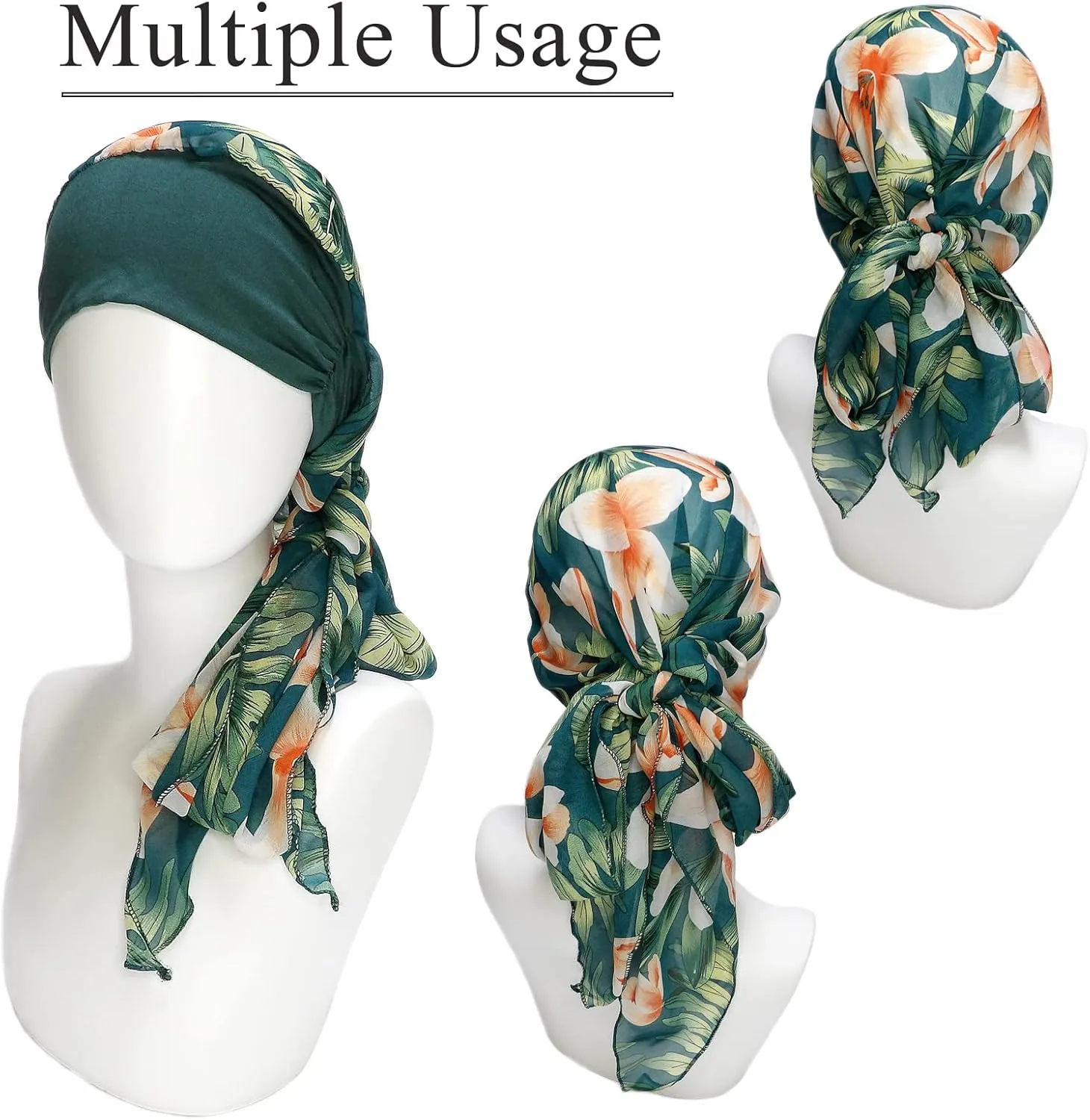 Headwear for Women Sleep Beanie Head Scarf for Bald Wraps Cancer Hats Turbans