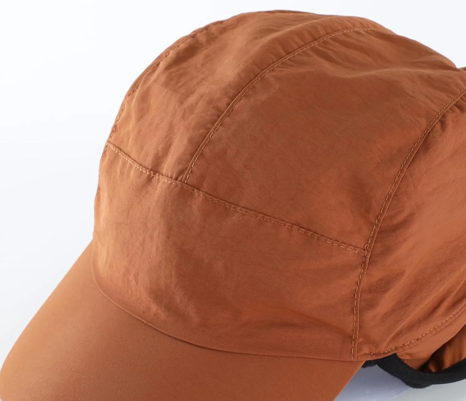 Home Prefer Waterproof Men's Winter Hats with Visor Warm Fleece Lined Baseball Cap Earflaps Trooper Trapper Hat for Men