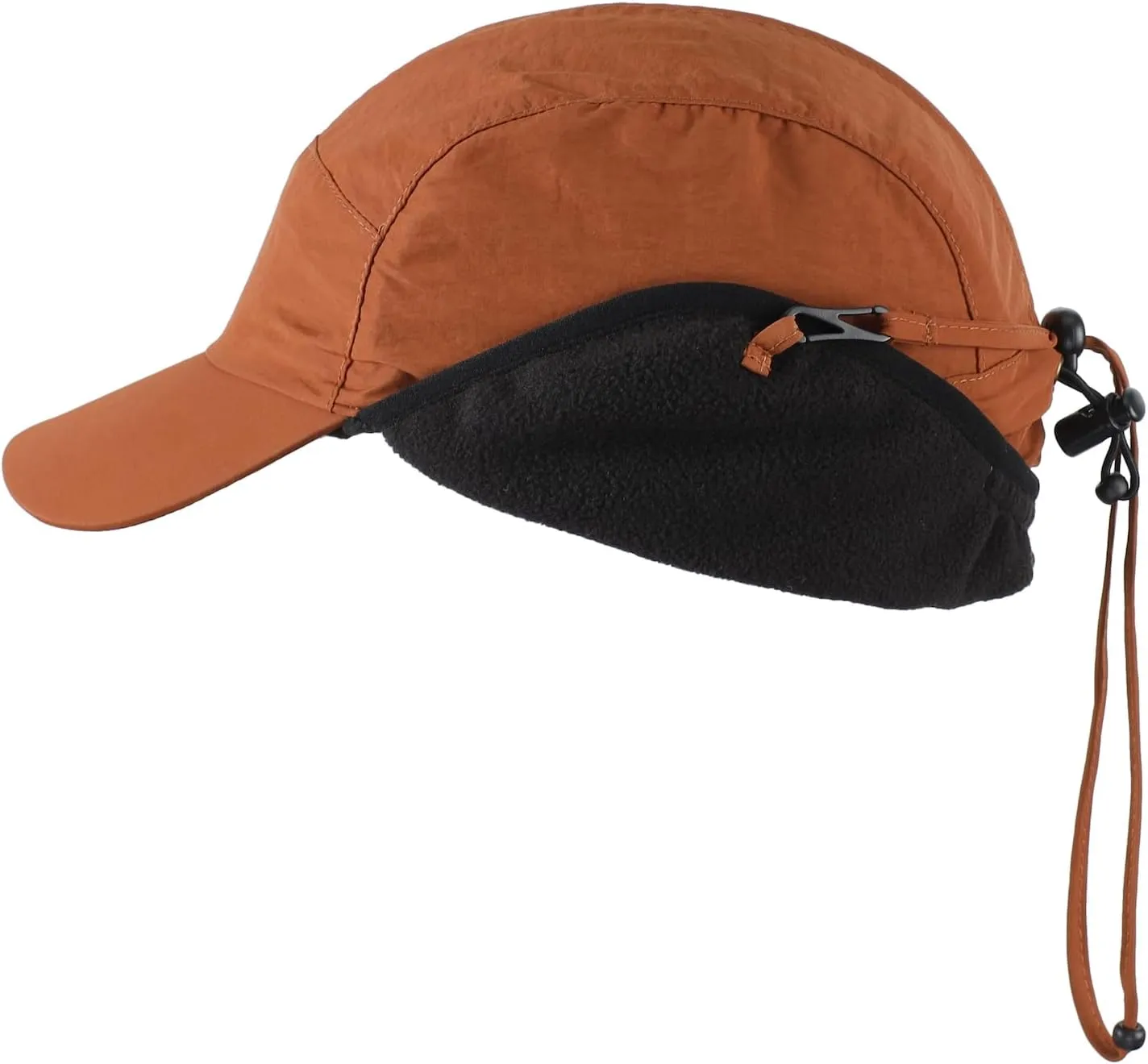 Home Prefer Waterproof Men's Winter Hats with Visor Warm Fleece Lined Baseball Cap Earflaps Trooper Trapper Hat for Men