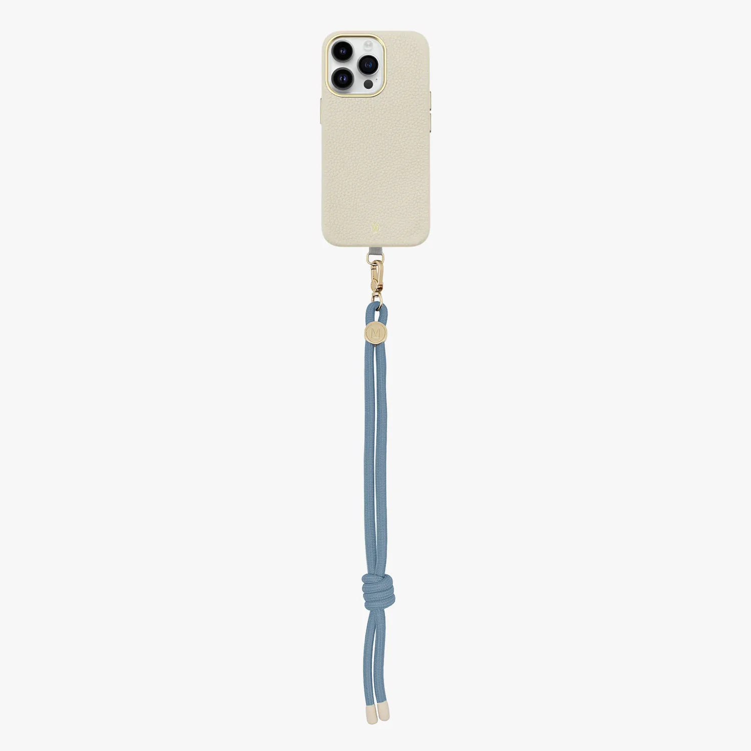 iPhone 13 Pro Leather MagSafe Case with Wrist Rope Strap