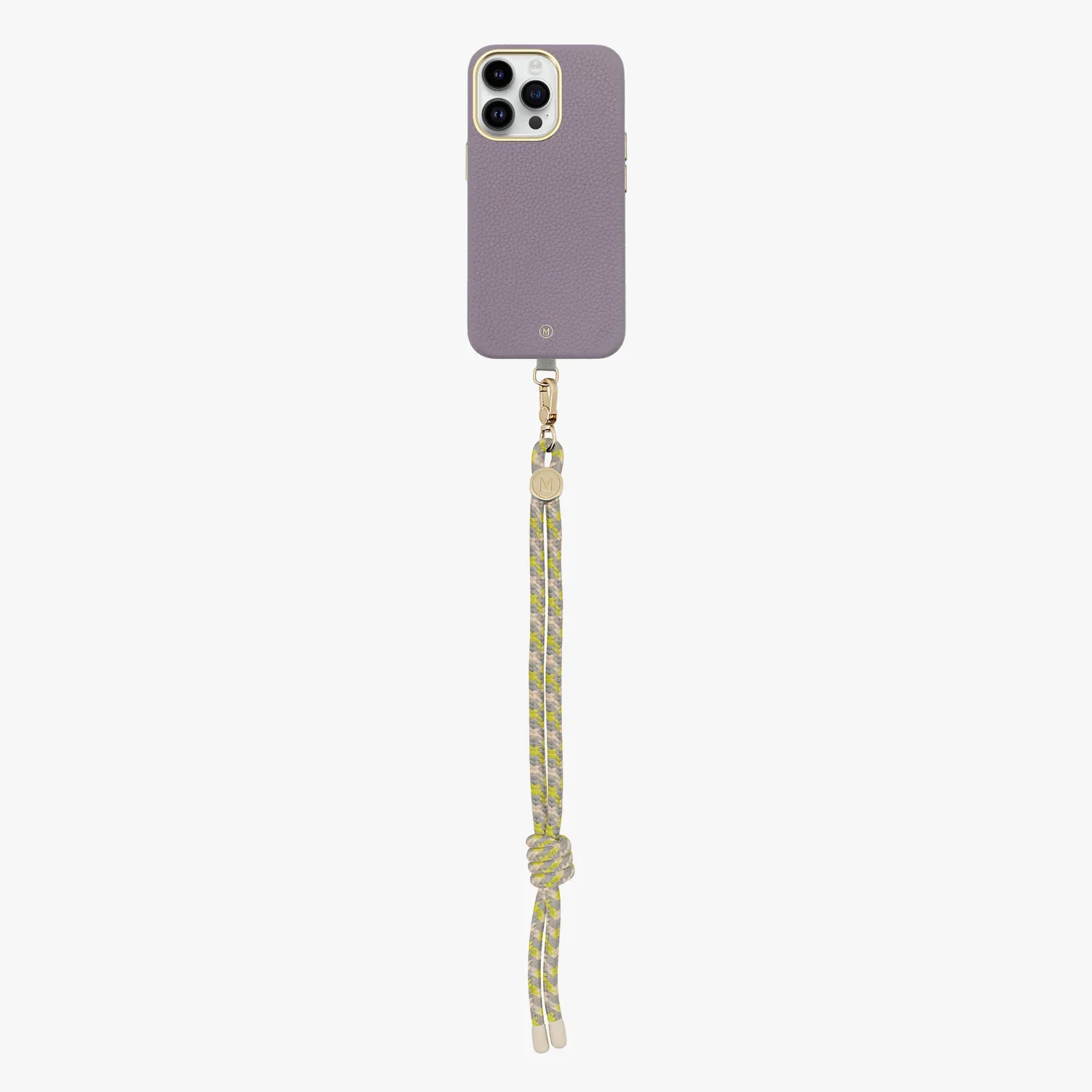 iPhone 13 Pro Leather MagSafe Case with Wrist Rope Strap