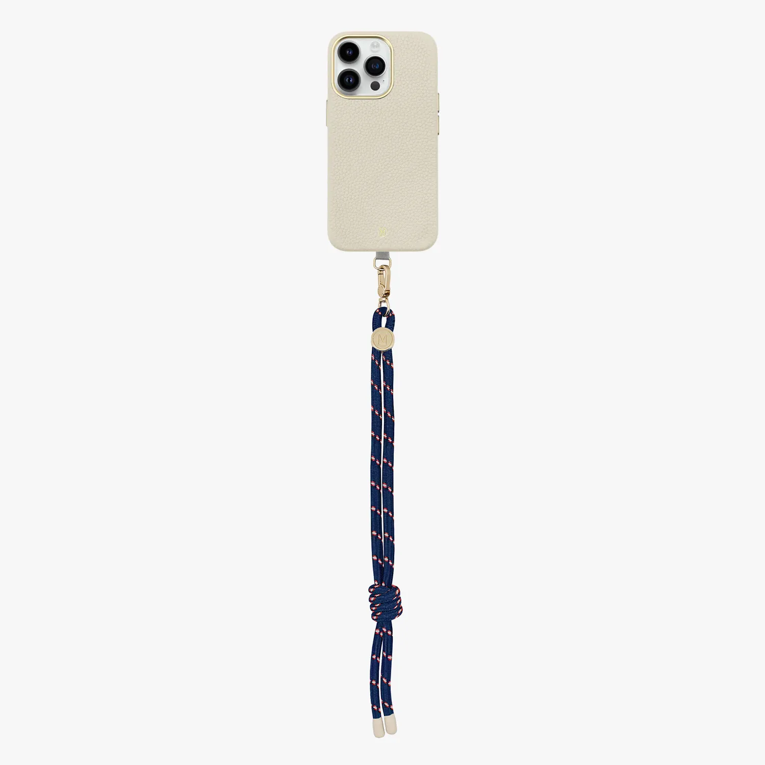 iPhone 13 Pro Leather MagSafe Case with Wrist Rope Strap