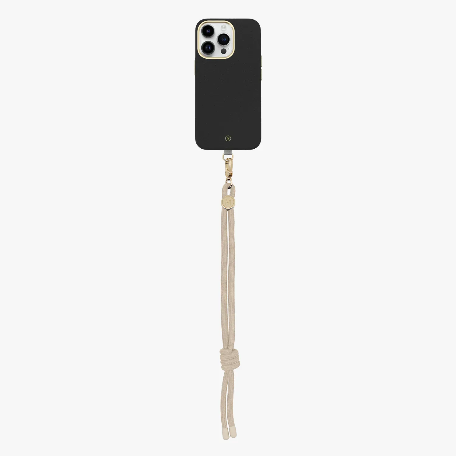 iPhone 13 Pro Leather MagSafe Case with Wrist Rope Strap