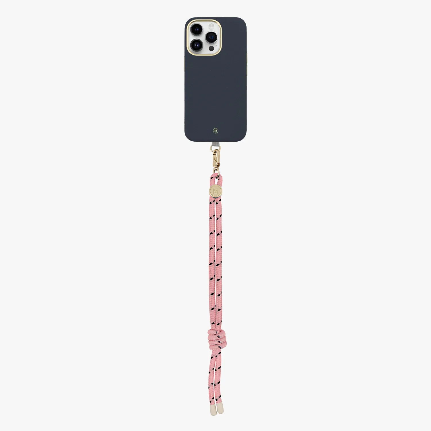 iPhone 13 Pro Leather MagSafe Case with Wrist Rope Strap