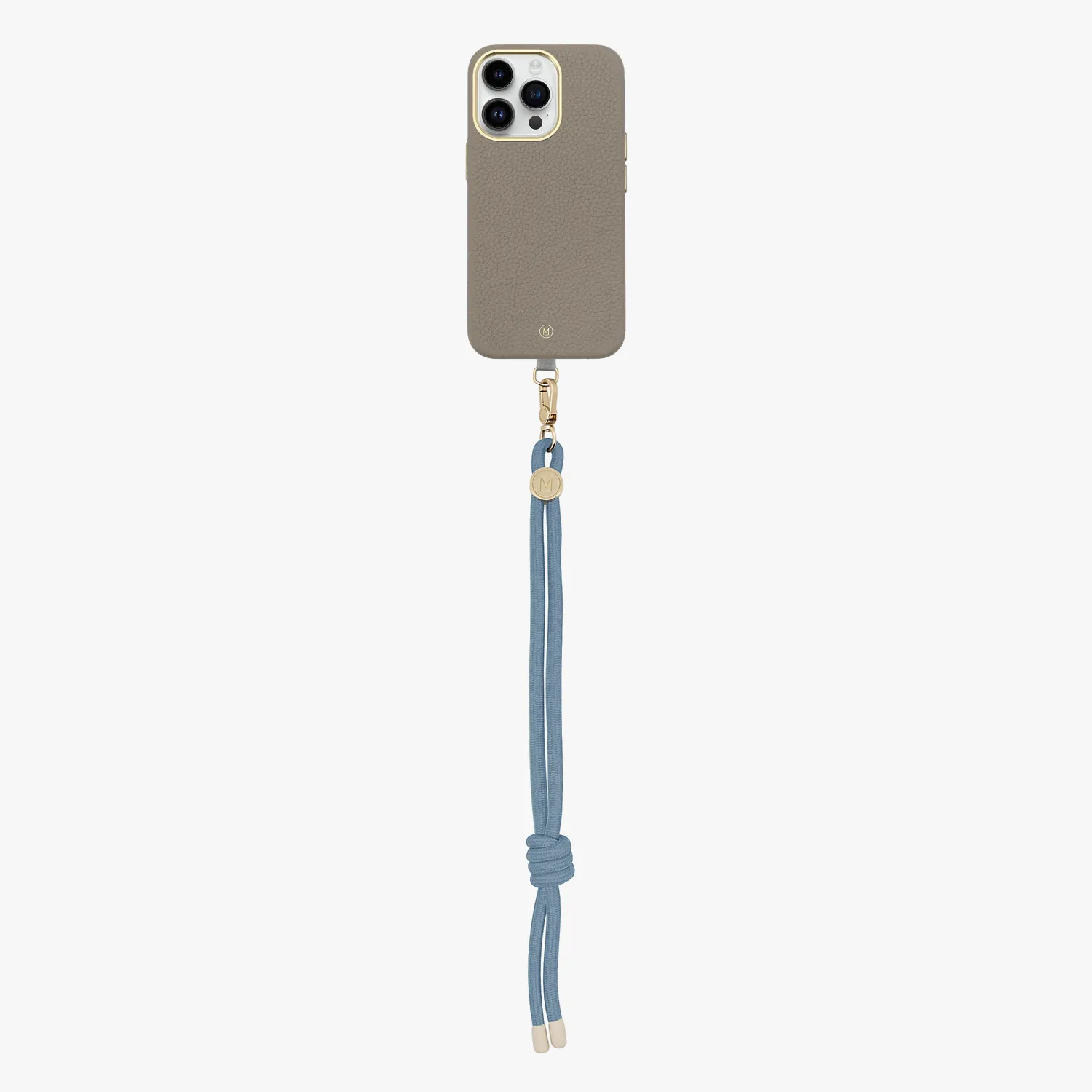 iPhone 13 Pro Leather MagSafe Case with Wrist Rope Strap