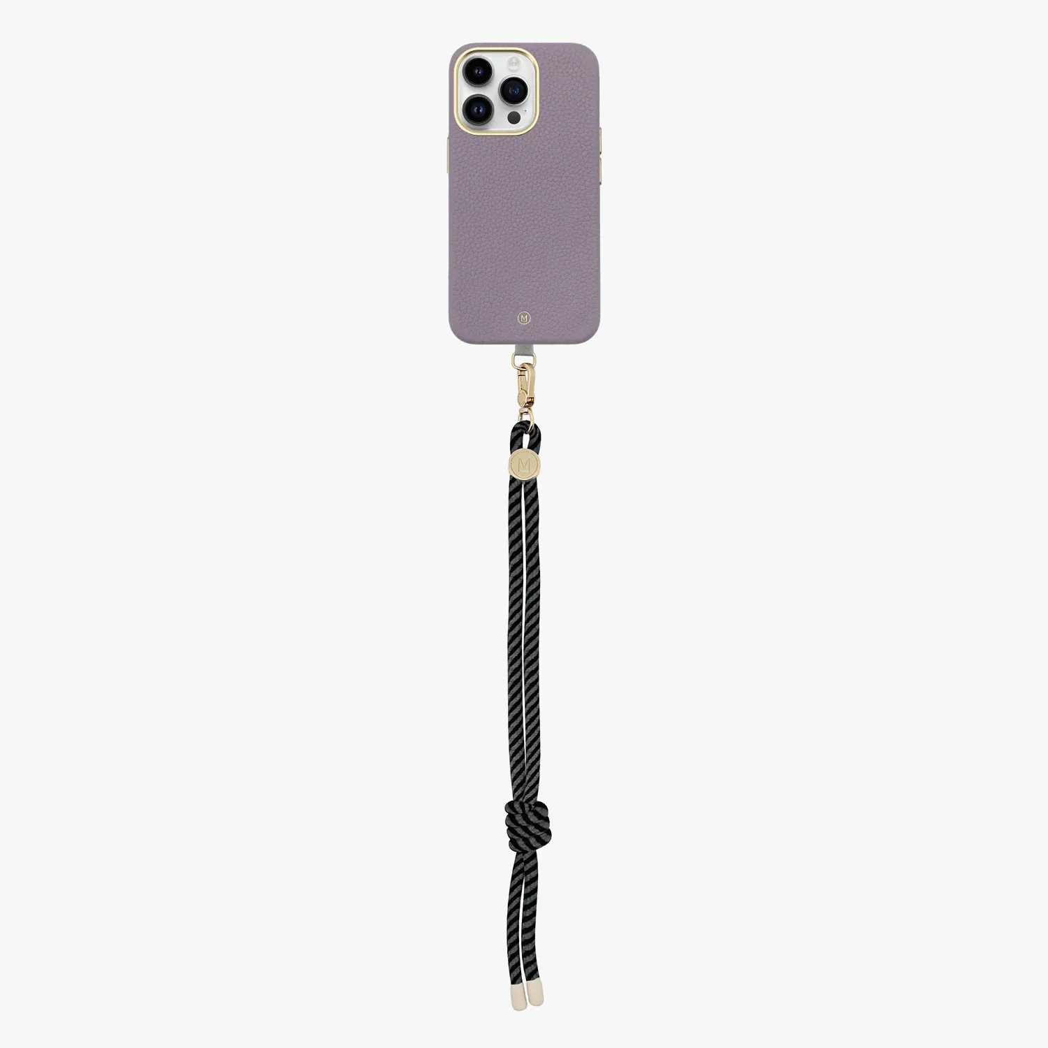 iPhone 13 Pro Leather MagSafe Case with Wrist Rope Strap