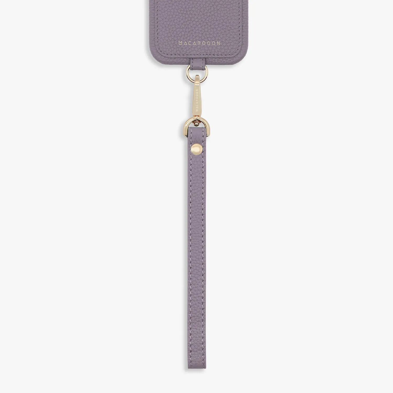 iPhone 15 Leather Sling Card Case with Wrist Leather Strap
