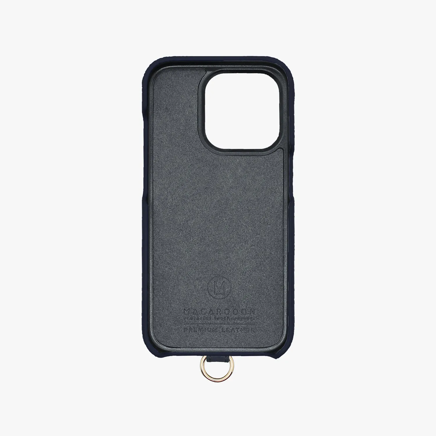 iPhone 15 Leather Sling Card Case with Wrist Leather Strap