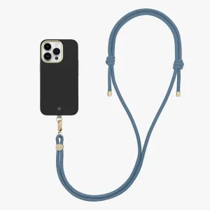 iPhone 15 Pro Leather MagSafe Case with Crossbody Rope Strap