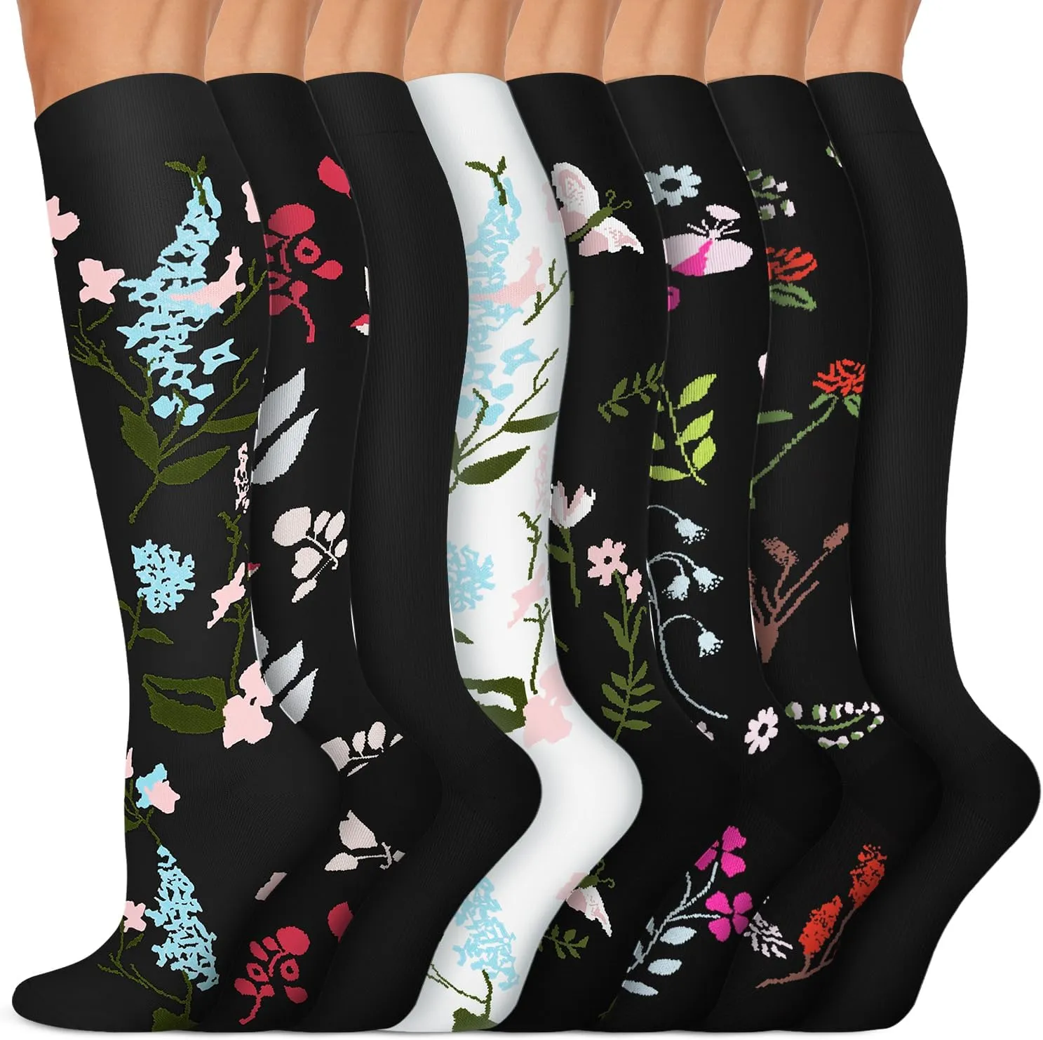 Iseasoo Copper Compression Socks (15-20 mmHg) for Men & Women - Running, Hiking, Cycling, Travel - Improves Circulation
