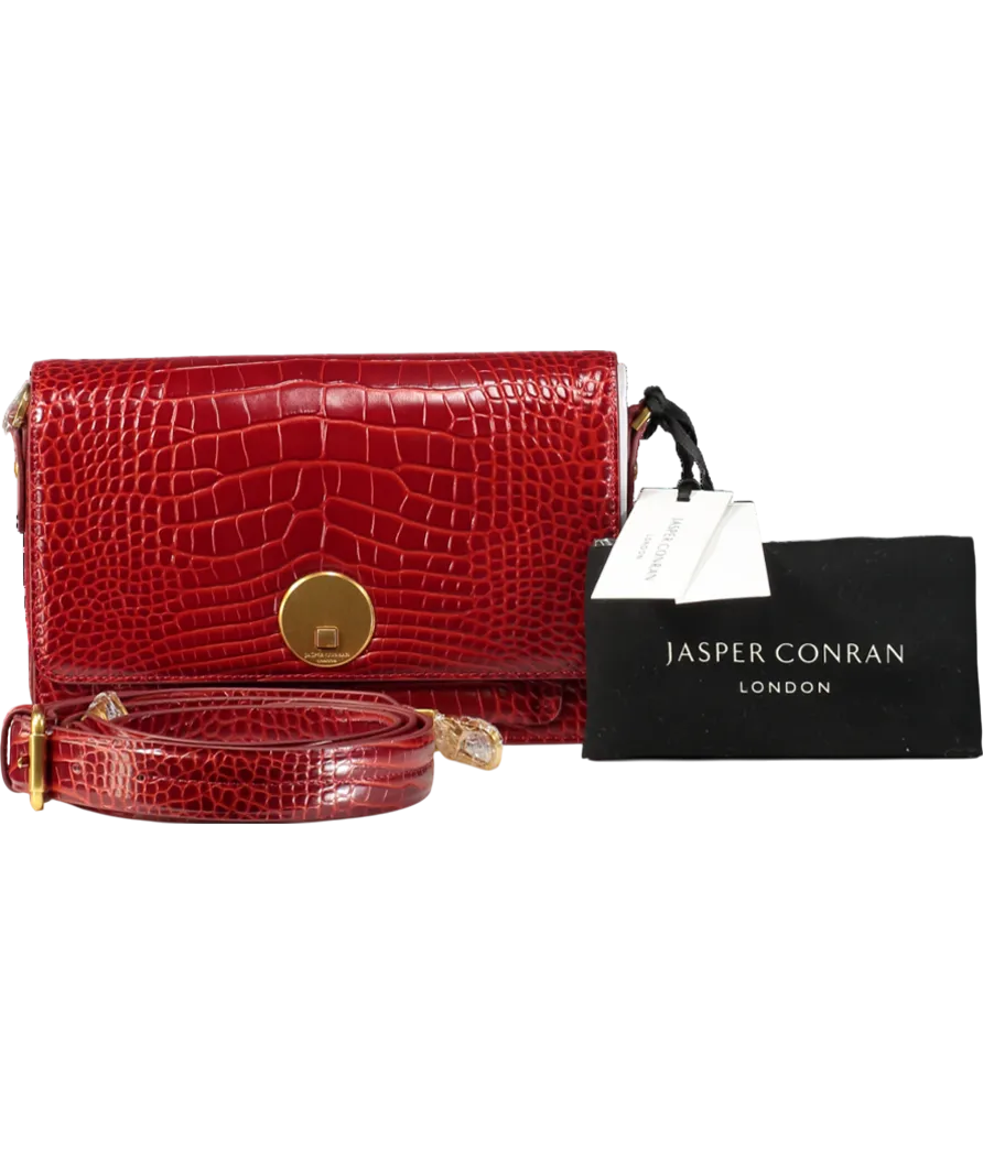 Jasper Conran London Red Leather Multi Strap Bag