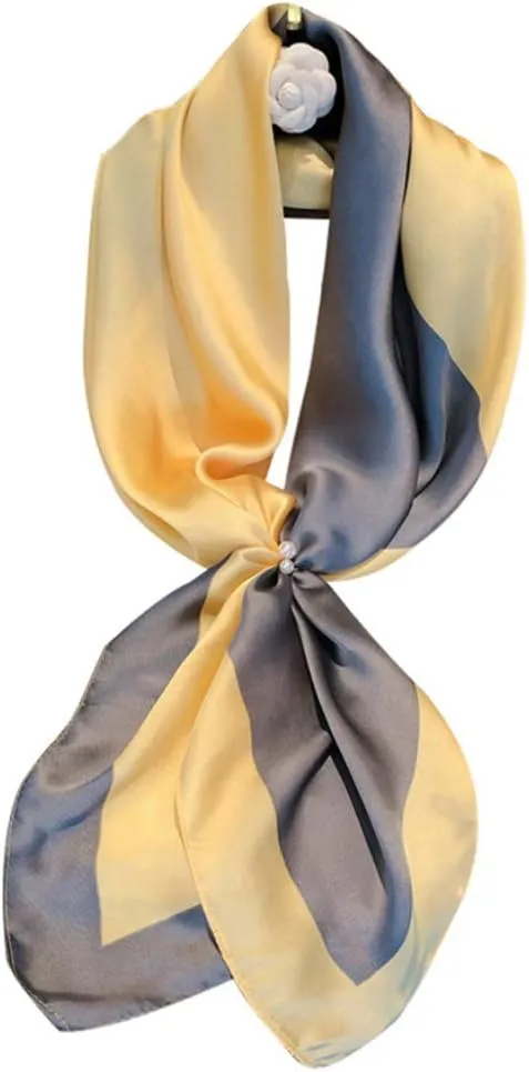 JERLA Women's satin square silk like scarf Fashion pattern large hair scarf wrap headscarf 35" x 35"