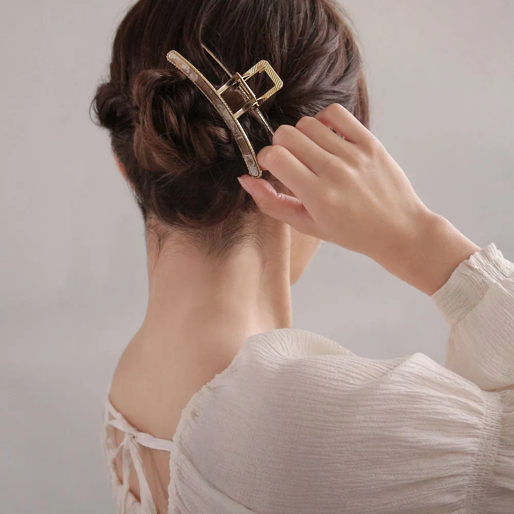 Large Marble Hair Claw