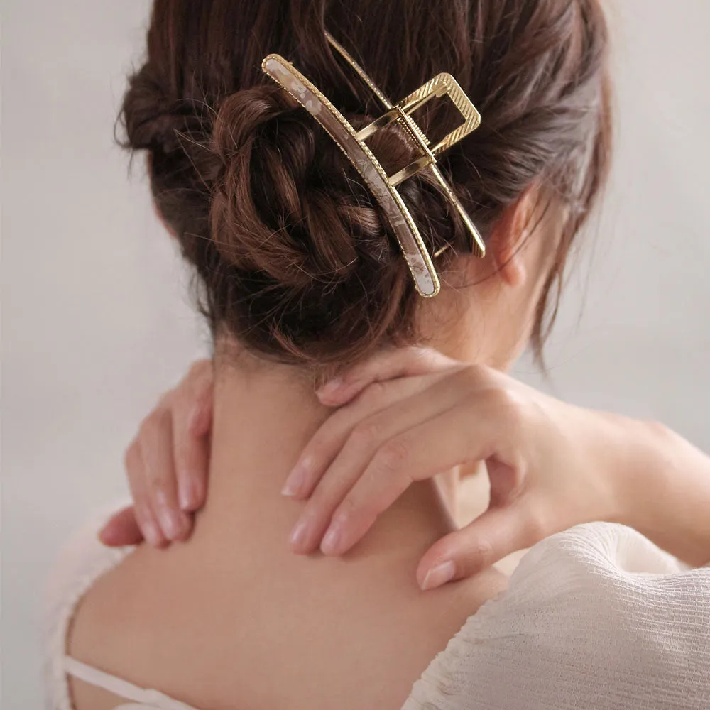 Large Marble Hair Claw
