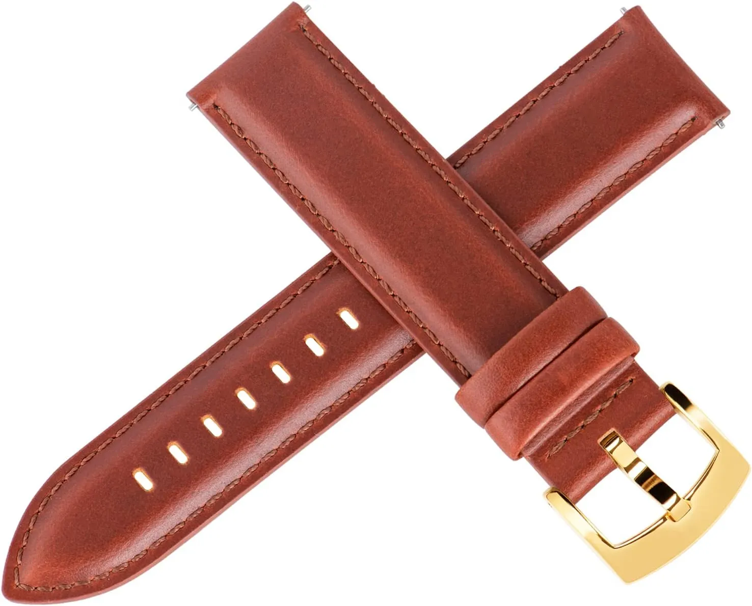 Leather Watch Bands Quick Release, Elegant Top Grain Leather Watch Straps for Men & Women, Choice of Color & Width - 18mm, 19mm, 20mm, 21mm or 22mm Wristbands Bracelet for Watch & Smartwatch