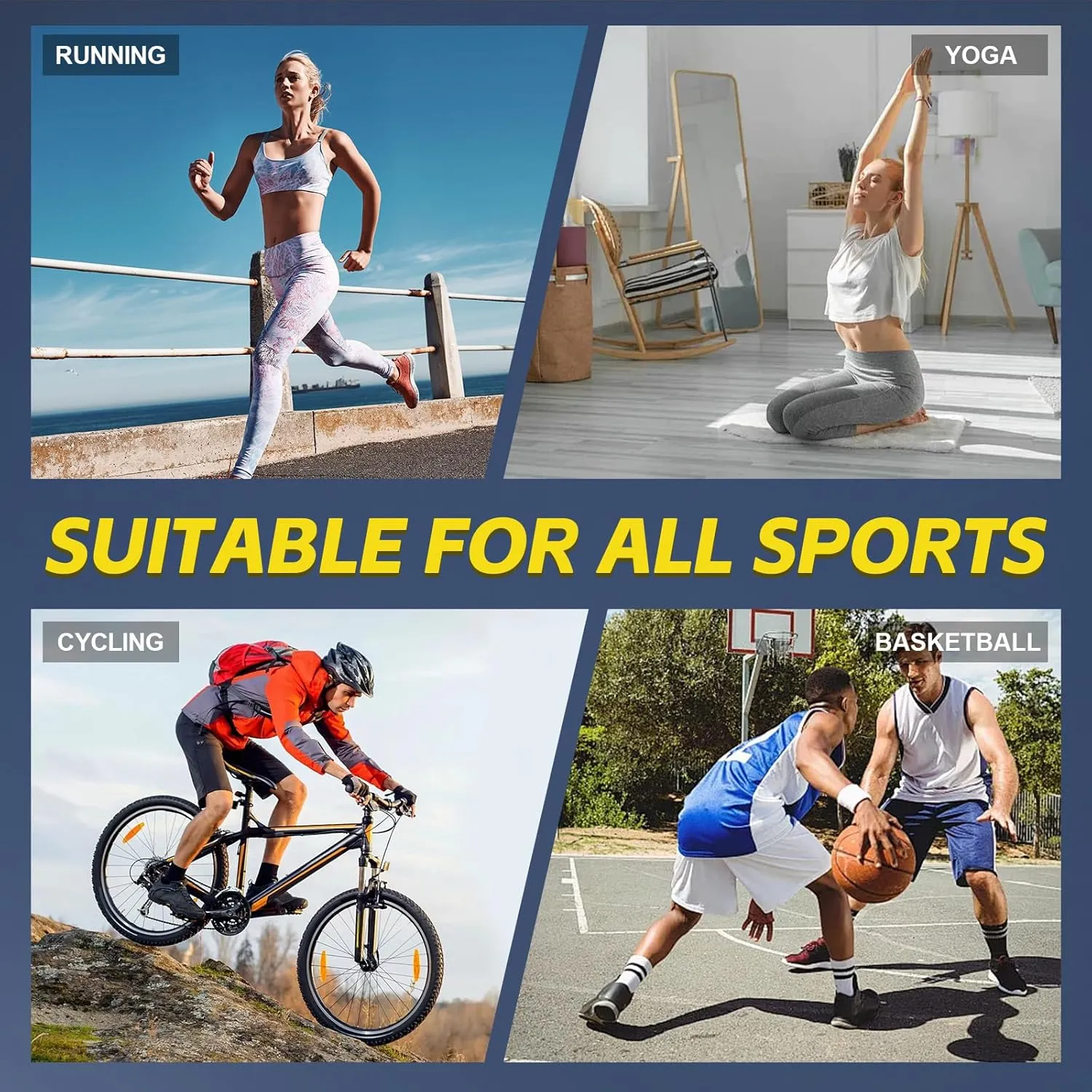 Leg Compression Sleeve 1 Pair Long Knee Braces for Women and Men Knee Support with Non Slip Silicone for Sports Running