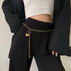 Metal Pouch Decorative Belt Waist Chain